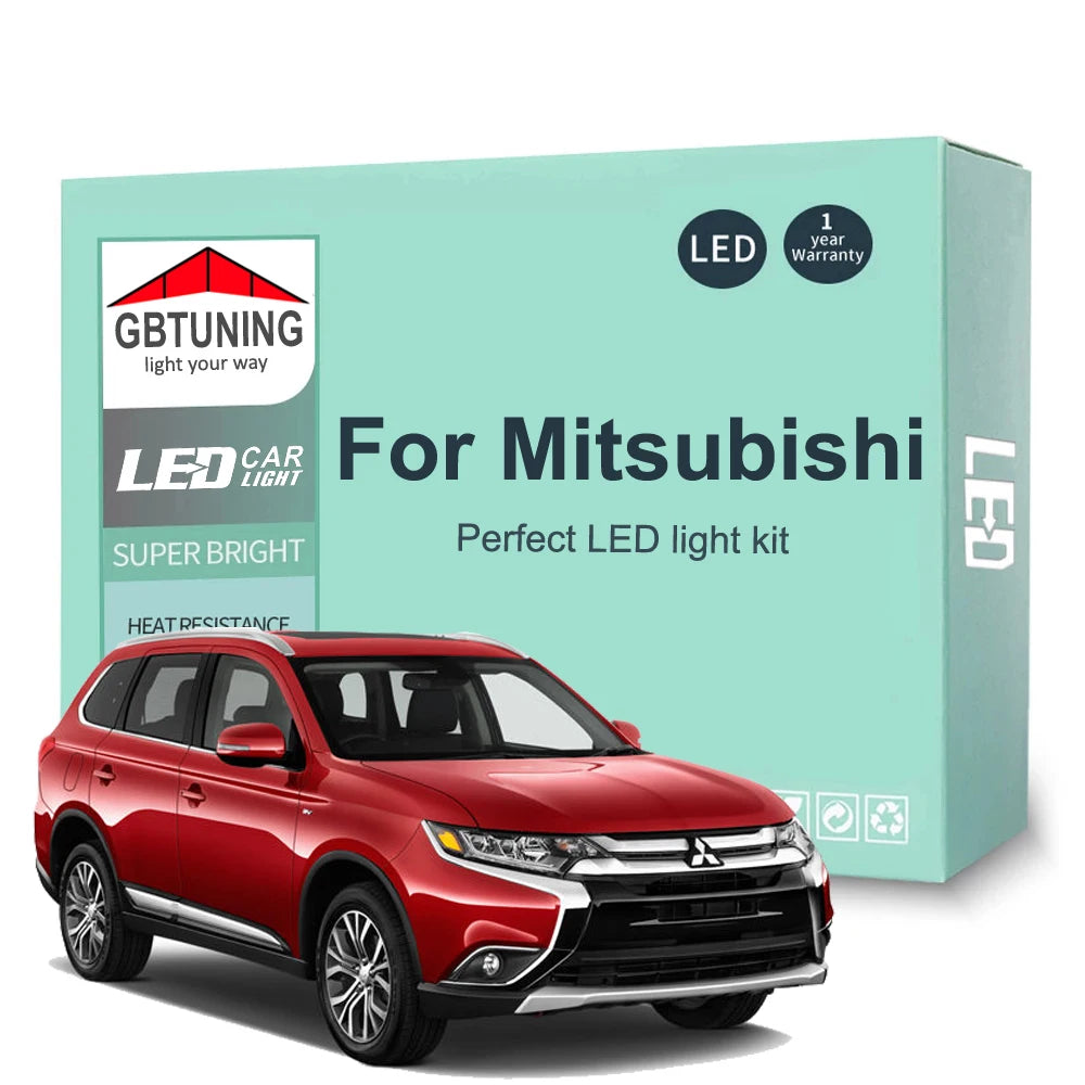 LED Interior Light Kit for Mitsubishi Outlander Pajero Montero Sport 2 3 4 ASX L200 Triton Mirage Lancer Eclipse Cros...
