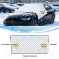 Waterproof Car Snow Frost Cover Quilted Windshield Sunshade With Mirror Pouches for Outdoor Vehi - Automotive LED Light