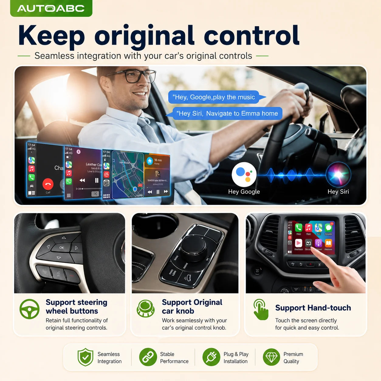 Wireless CarPlay Android Auto Car Interface For Dodge Challenger Chrysler 300C Jeep 2014-2 | AUTOKITSHOP