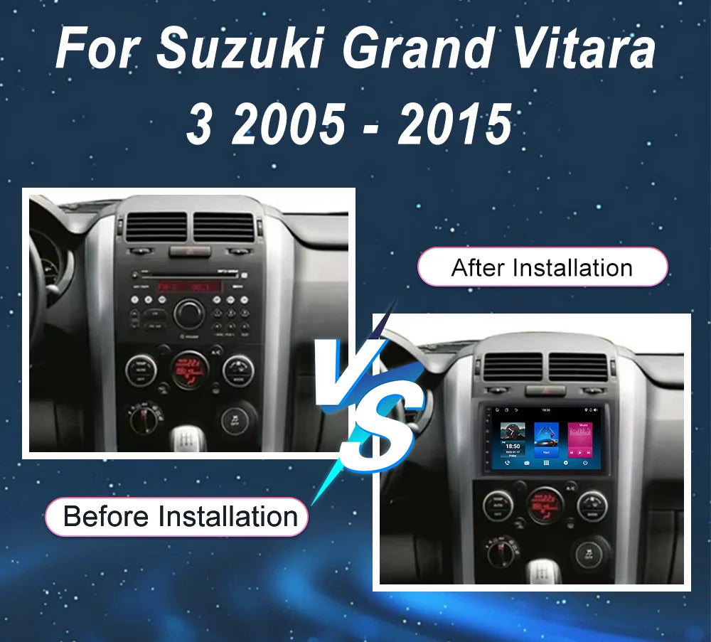 7 Inch Car Android Radio Stereo For Suzuki Grand Vitara 3 2005 -2015 Auto CarPlay Car Radi