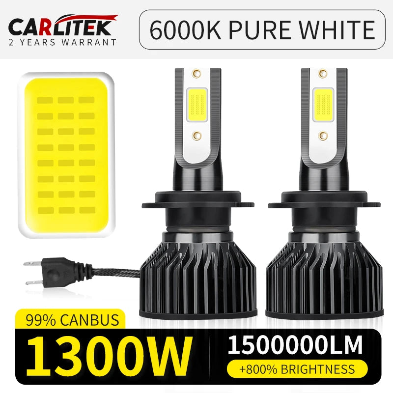 1300W H1 H4 H7 Car Led Headlight Canbus H8 H9 H11 H3 9005 HB3 9006 HB4 9012 Hir2 Led Bulb