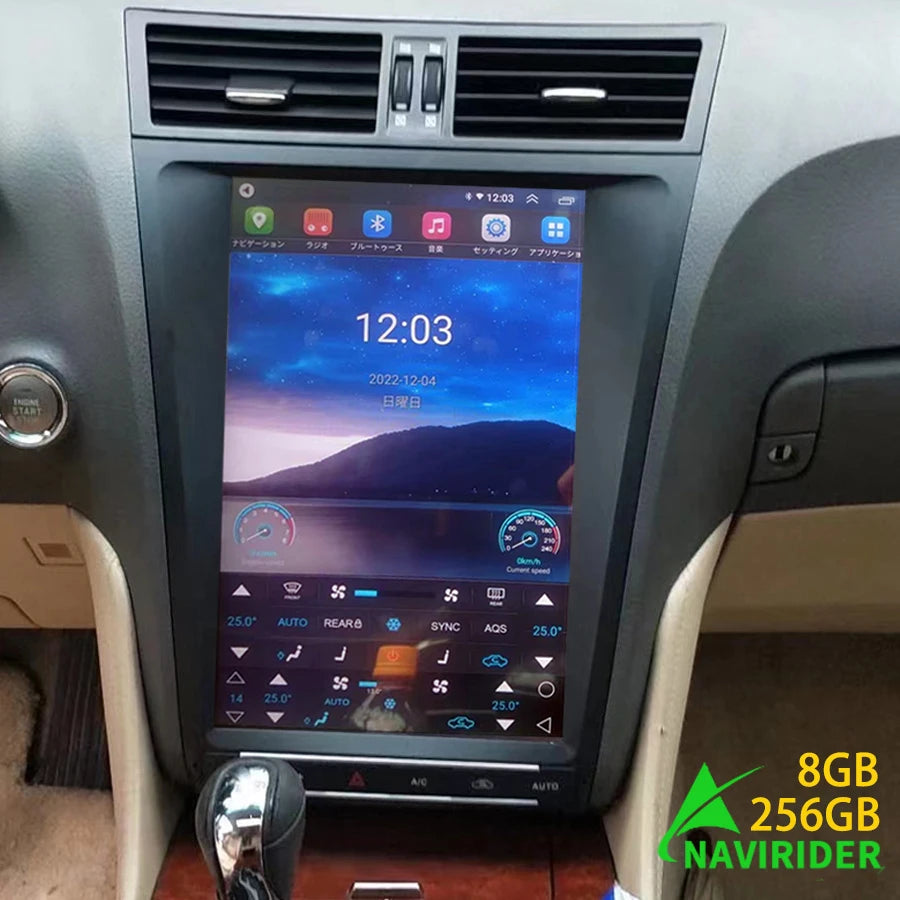 12.8inch Android 15 Screen Navigation For Lexus GS GS350 GS300 GS430 GS450h GS460 Car Radi