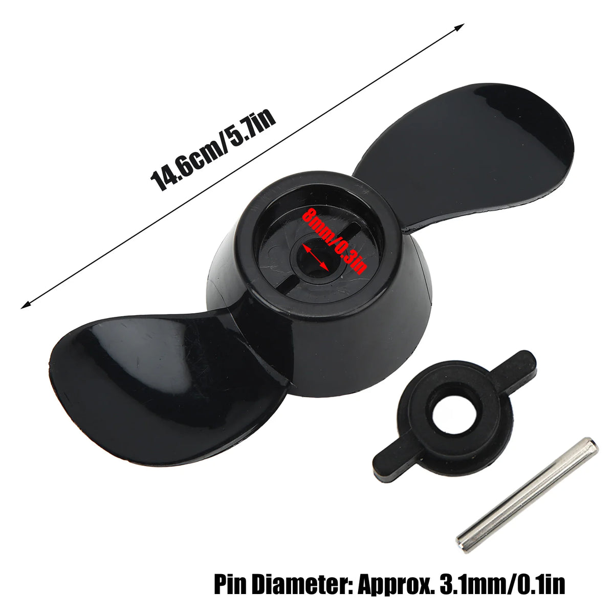 Boat Propeller Kits Propeller Thickened Plastic 2 Blade Replacement Propeller for 12V 24V Engine - Automotive LED Light