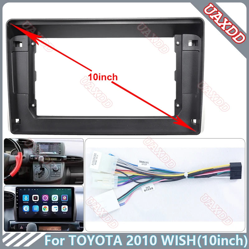 For TOYOTA 2010- WISH 10.1INCH CAR DVD Player Radio Android Stereo Harness Screens Accesso