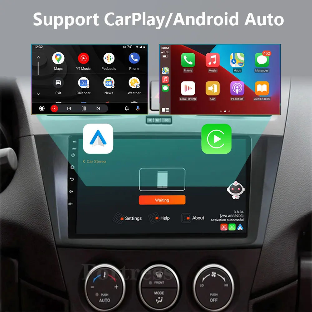 Android 16 For Mazda 5 CW 2010 - 2015 Car Radio Multimedia Video Player Navigation For And