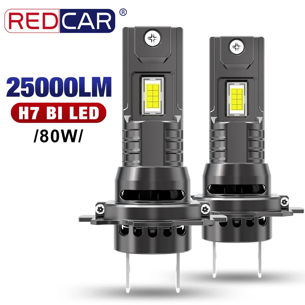 H7 Canbus LED Headlight Bulb 6500K Plug&Play H7 LED Lamp Mini Wireless 80W 25000LM CSP for