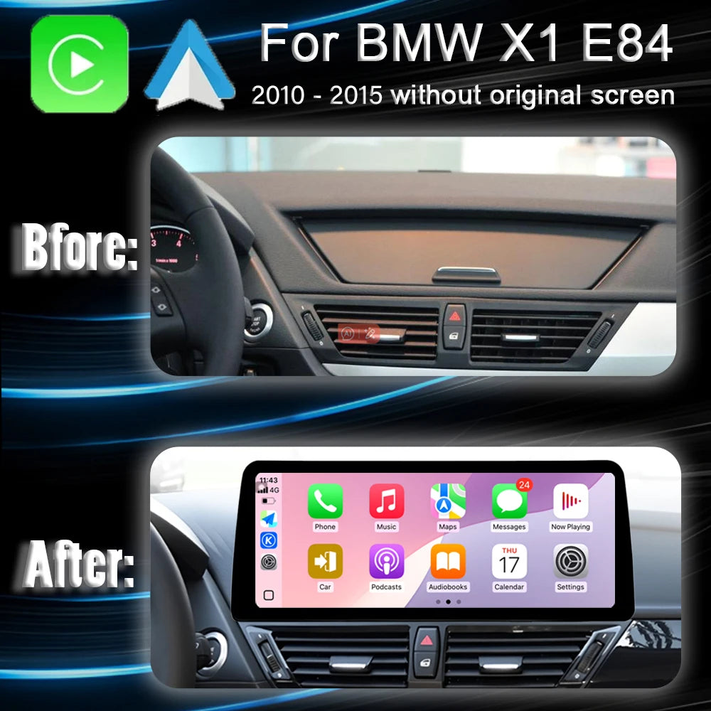 12.3"Carplay Android 14 Auto Car radio For BMW X1 E84 2010-2015 Car Radio multimedia car i