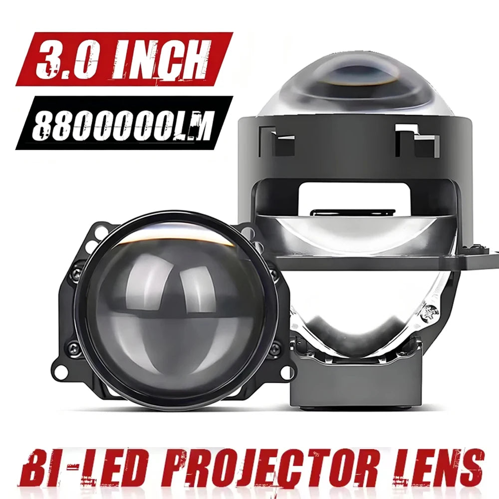 Bi-led Lens 3 inch Projector Lenses 8800000LM Kits H4 Hi/Lo Beam H1 H7 H11 9005 9006 LED B