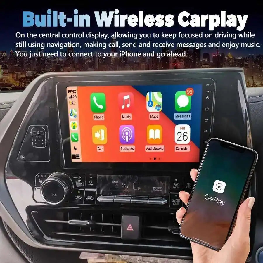 Car Multimedia Video Player For TOYOTA Highlander CROWN KLUGER Android CarPlay Navigation