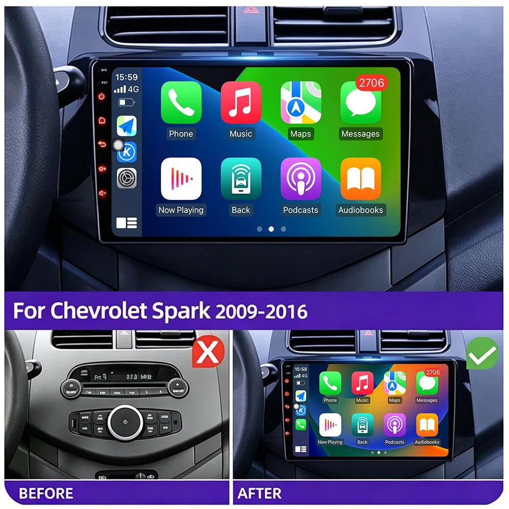 Car Auto For CHEVROLET Spark Beat Matiz Creative 2010-2014 Radio GPS Navigation Multimedia