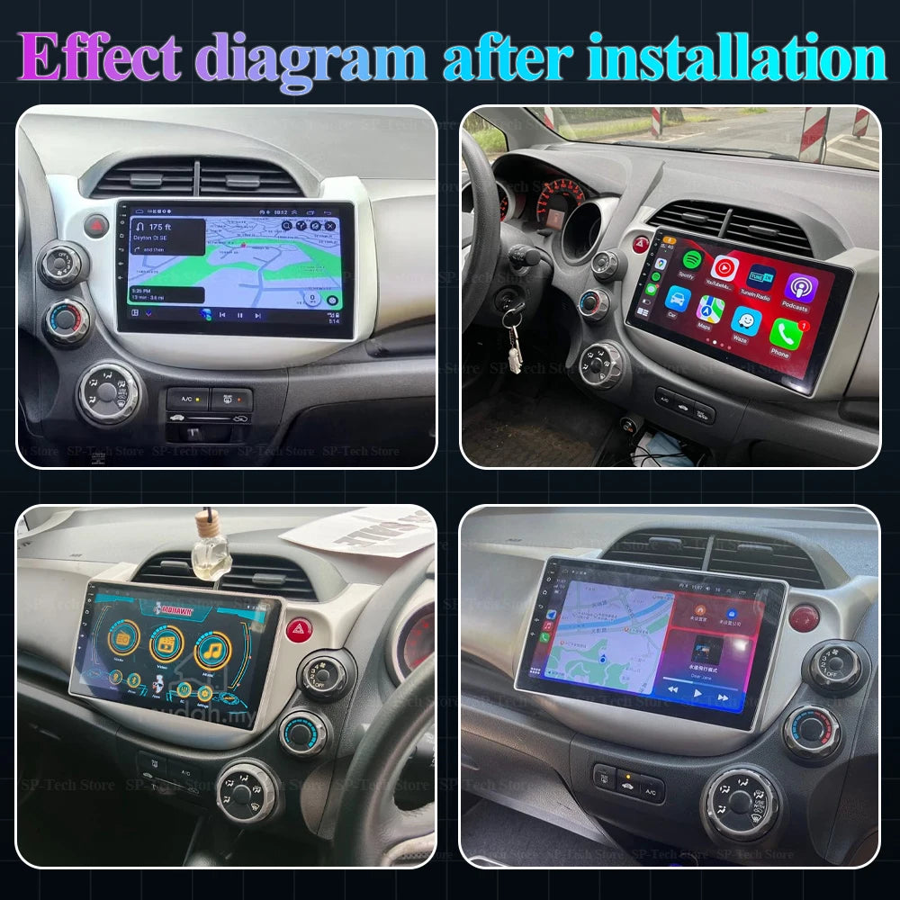 For Honda Jazz 2 Gg 2008 - 2014 Fit 2 Ge Gp Ge 2007 - 2014 Car Radio Navigation Multimedia | AUTOKITSHOP