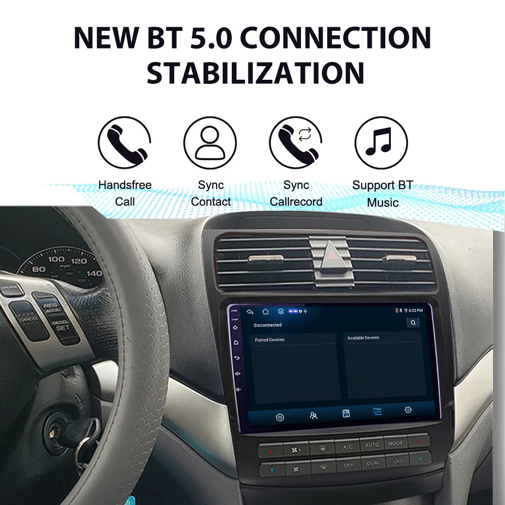 Android 15 Carplay For Acura TSX 2004-2008 Car GPS Navigation Auto Stereo Multimedia Playe