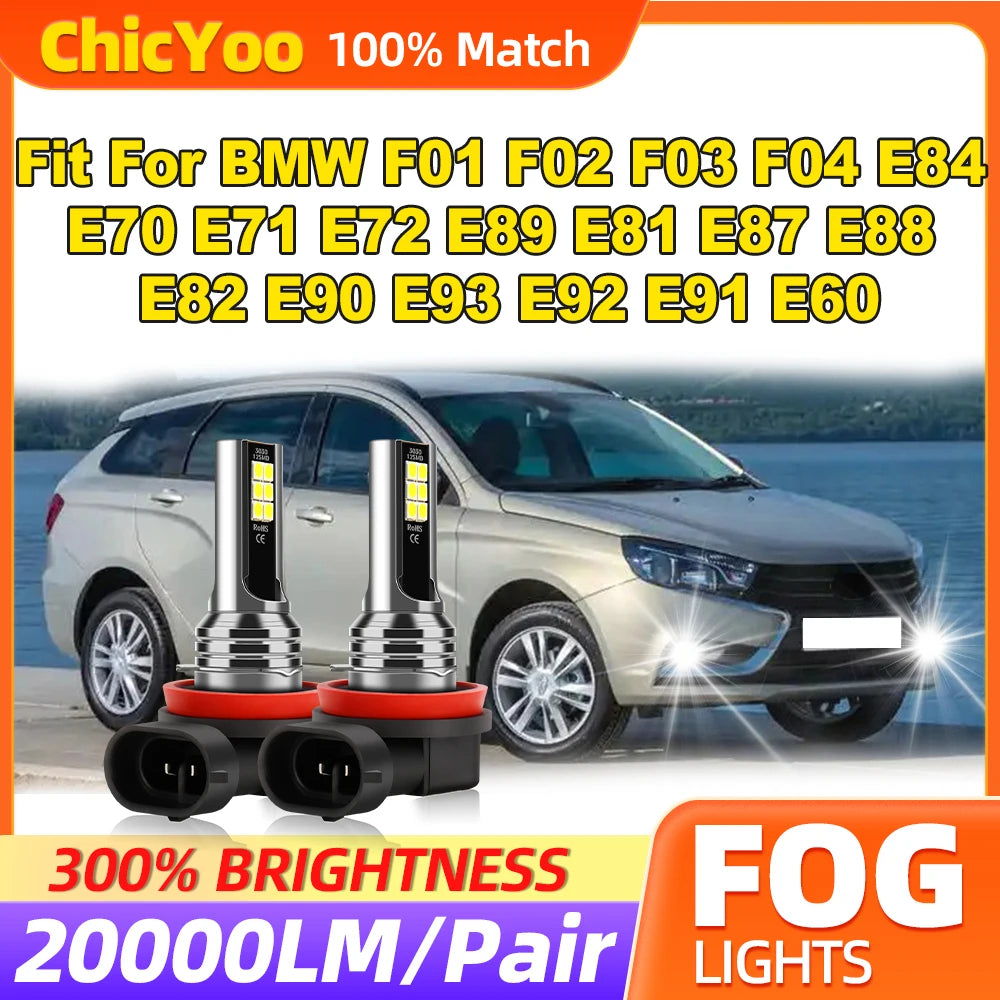 20000LM Auto Fog Lamps 60W Fog Lights 12V Fit For BMW F01 F02 F03 F04 E84 E70 E71 E72 E89