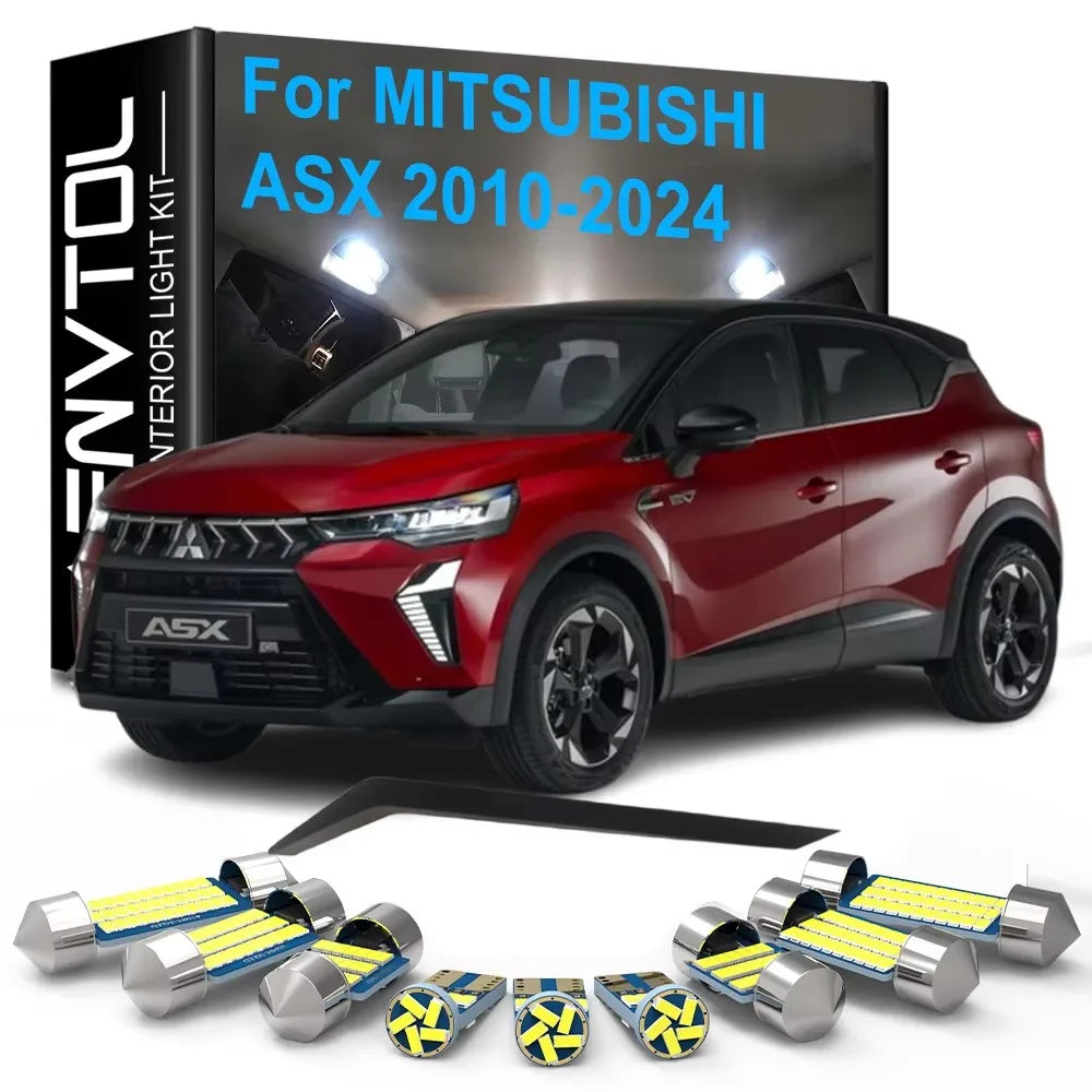 9-Piece LED Interior Light Kit for Mitsubishi ASX 2010-2018 - Canbus Dome Map Door Trunk Bulbs | AUTOKITSHOP