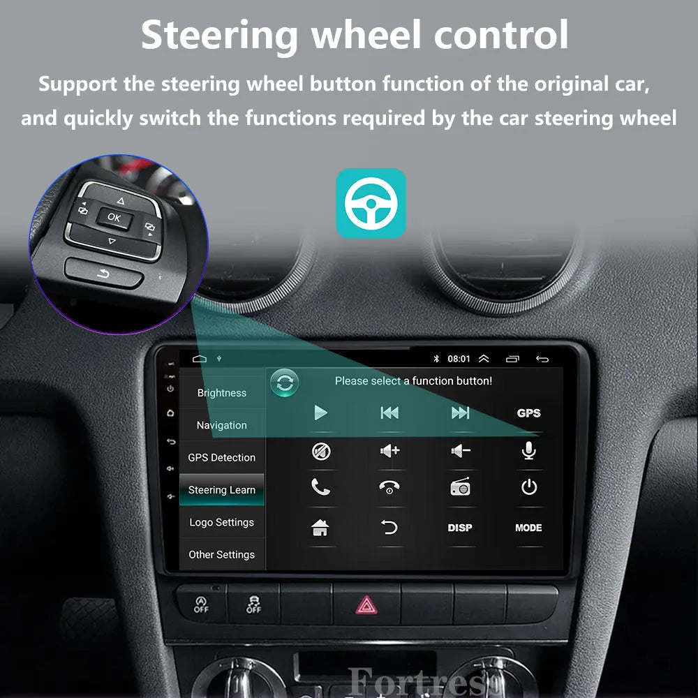 Android 16 Carplay Auto Car Radio For Audi A3 8P 2003-2013 2din Multimedia Player GPS Navi