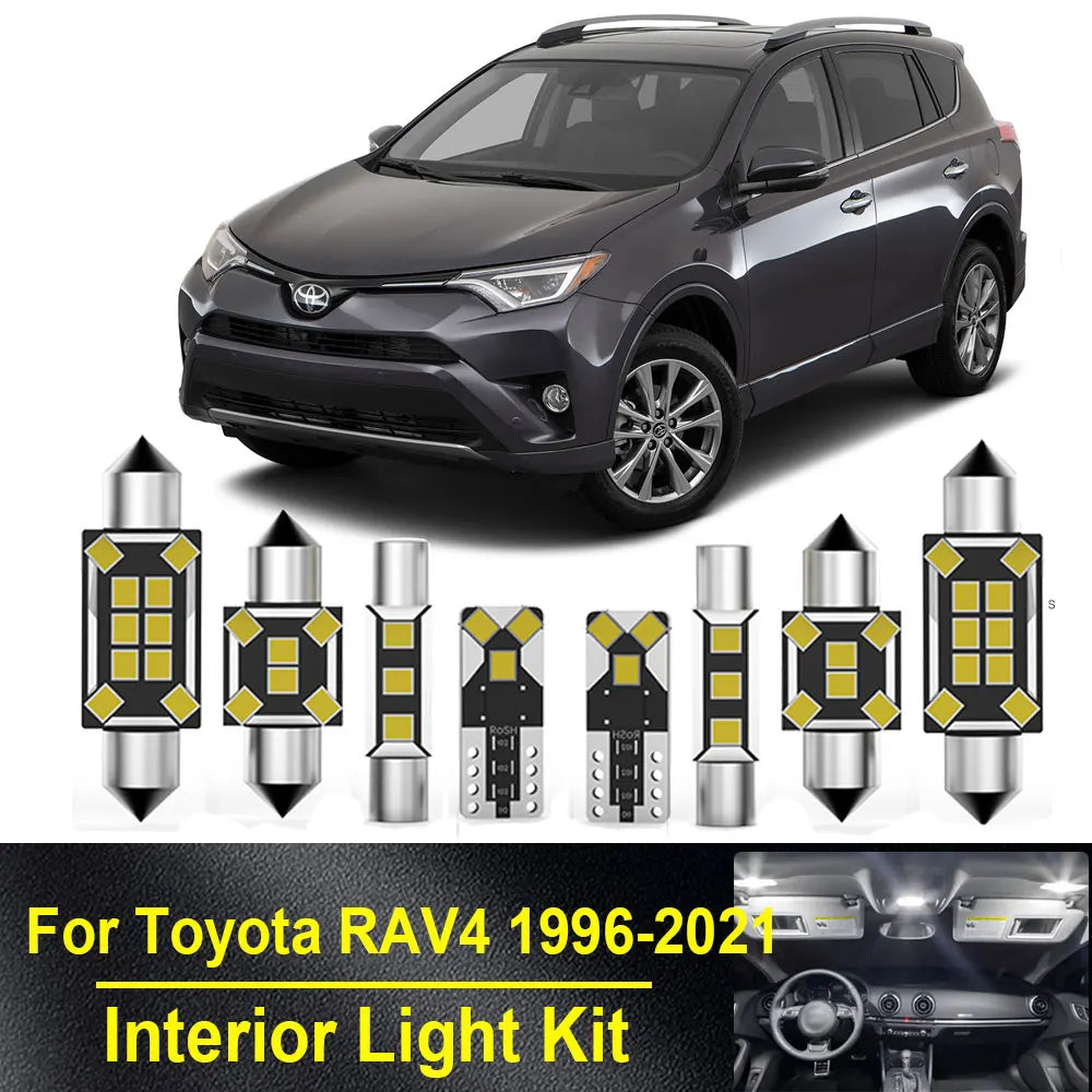 LED Interior Light Kit for Toyota RAV4 1996- 2008 - Canbus Dome Map Door Trunk Bulbs | AUTOKITSHOP