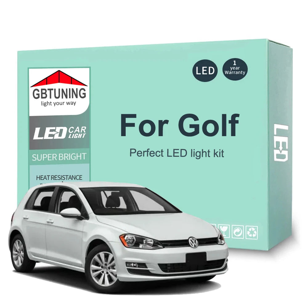 LED Interior Light Kit for Volkswagen VW Golf 3 4 5 6 7 MK3 MK4 MK5 MK6 MK7 1991-2018 - Canbus Dome Map Door Trunk Bu...