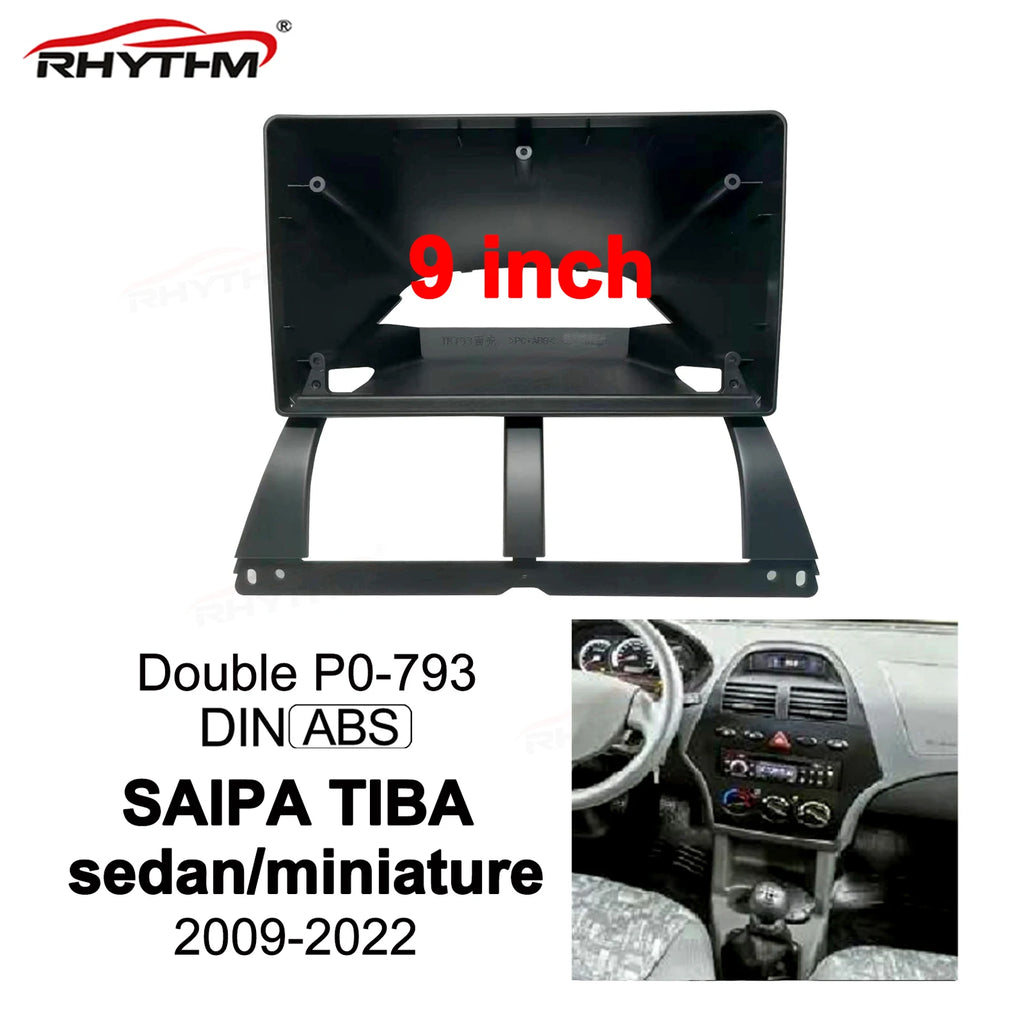 Fits 9 Inch 2din Car Fascia For SAIPA TIBA 2009-2022 Currency Panel Dashboard Mount Instal | AUTOKITSHOP