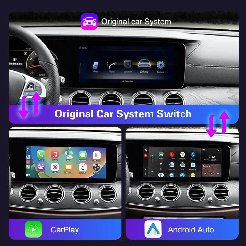 Wireless CarPlay for Mercedes Benz C/S Class W205 W222 2017-2019 with NTG5.5 Android Auto
