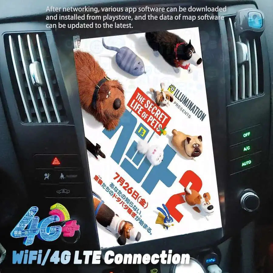 Black Color Android 14 Car Multimedia Video Player For Lexus RX330 2004 RX350 2007 Toyota