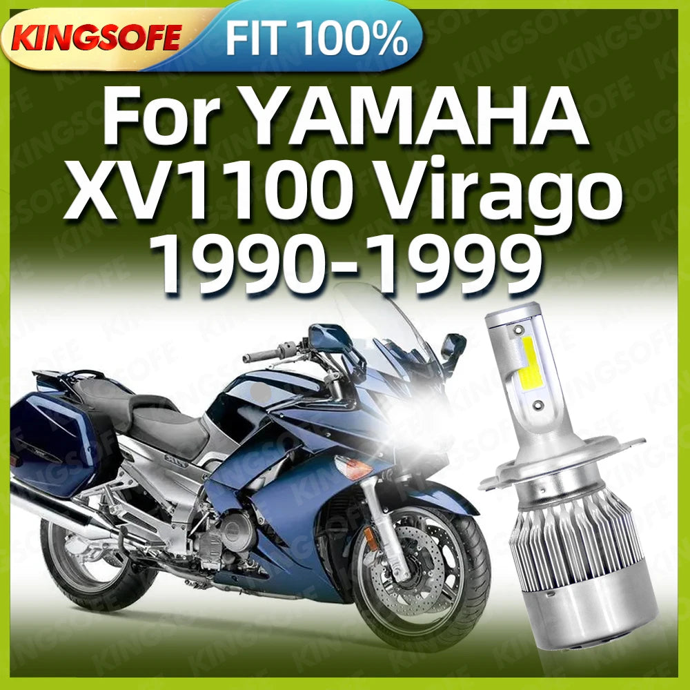 LED Motorcycle Headlight H4 Bulb Motor Light For YAMAHA XV1100 Virago 1990 1991 1992 1993