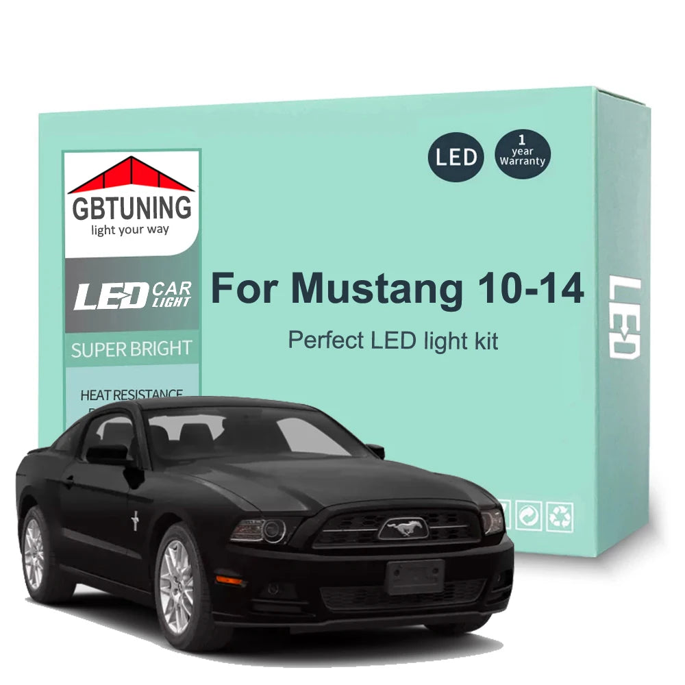 11-Piece LED Interior Light Kit for Ford Mustang - Canbus Error-Free Bulbs | AUTOKITSHOP