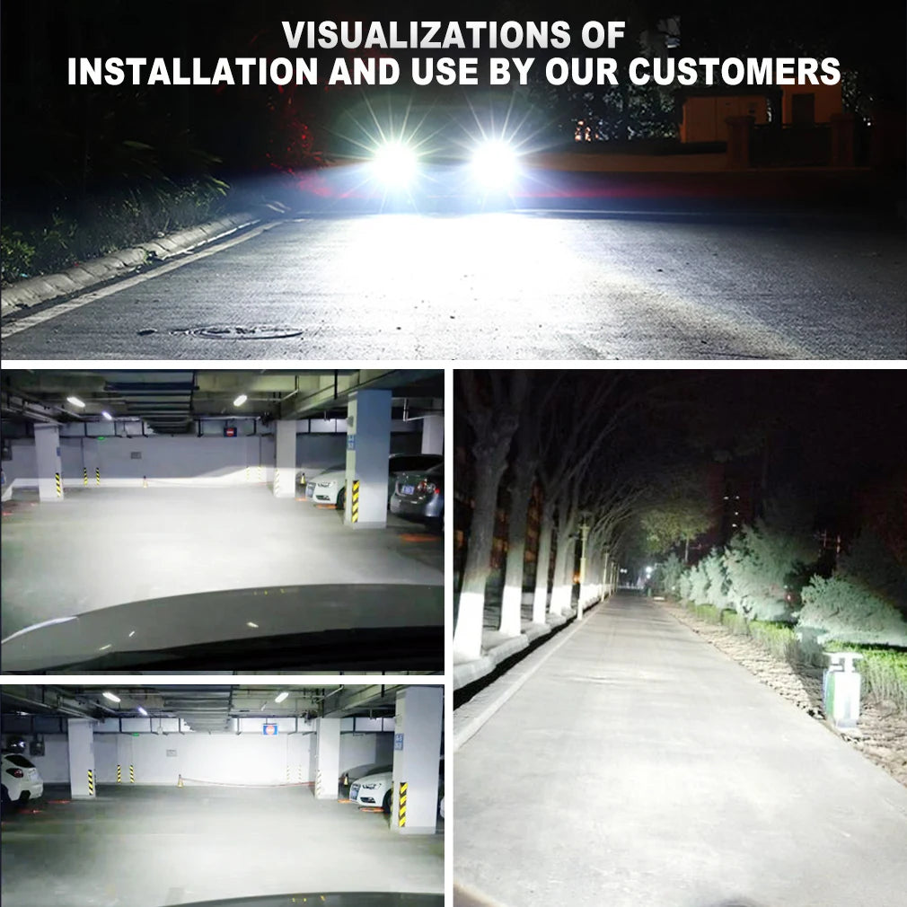 XSTORM H7 LED Light Bulbs H4 H11 9005 9006 LED Headlight Canbus 120W 30000LM With Fan Turb