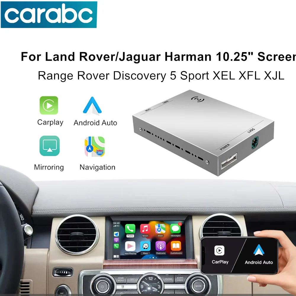 CARABC Wireless Carplay Android Car For 10.25" Screen Land Rover Jaguar Harman Discovery 5