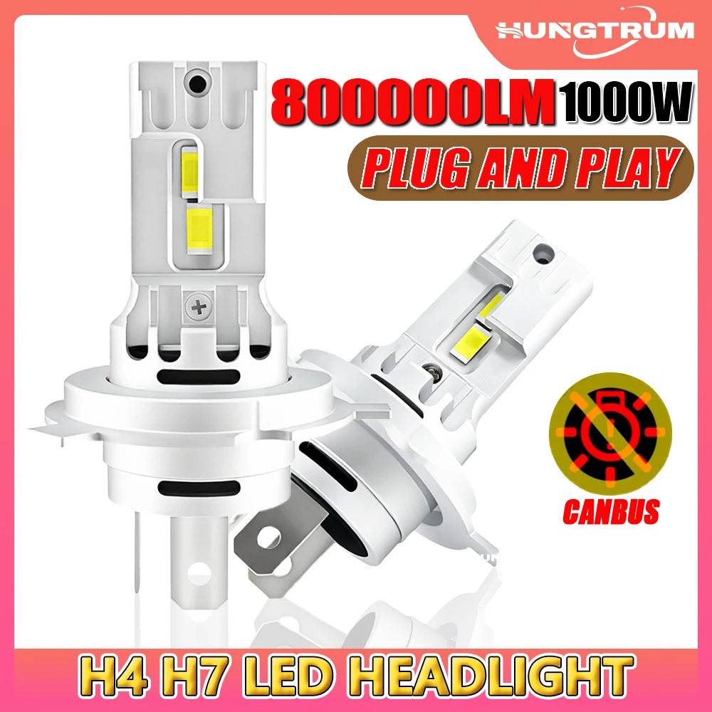 H4 H7 9003 HB2 LED Headlight Plug And Play CANBUS Led Headlamp Wireless Quick Installation