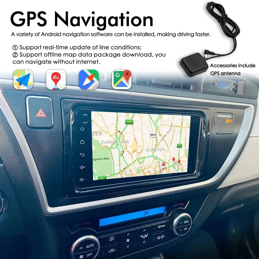 Auto Radio Audio Stereo Multimedia Player Head Unit Carplay Android 15 Screen Car GPS Navi