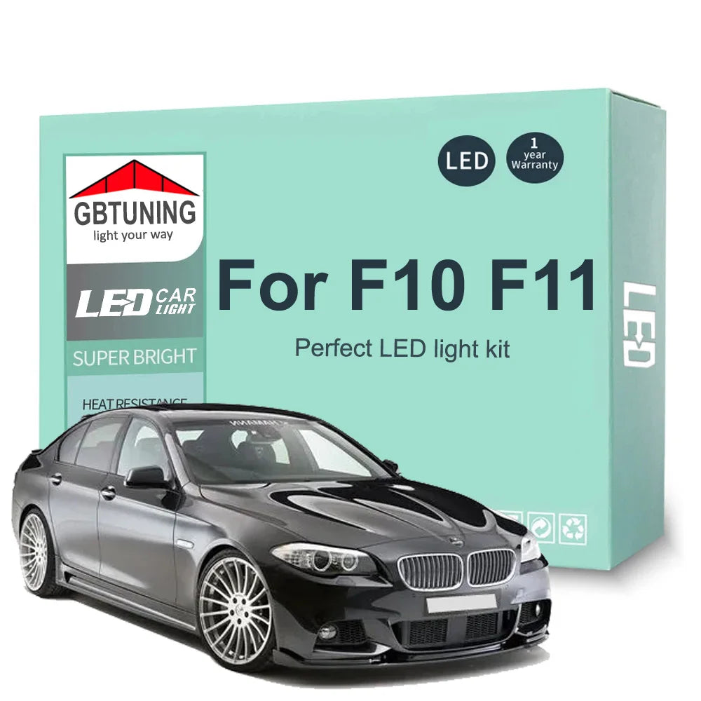 20-Piece LED Interior Light Kit for BMW 5 series M5 F10 F11 Sedan Touring - Canbus Error-Free Bulbs | AUTOKITSHOP