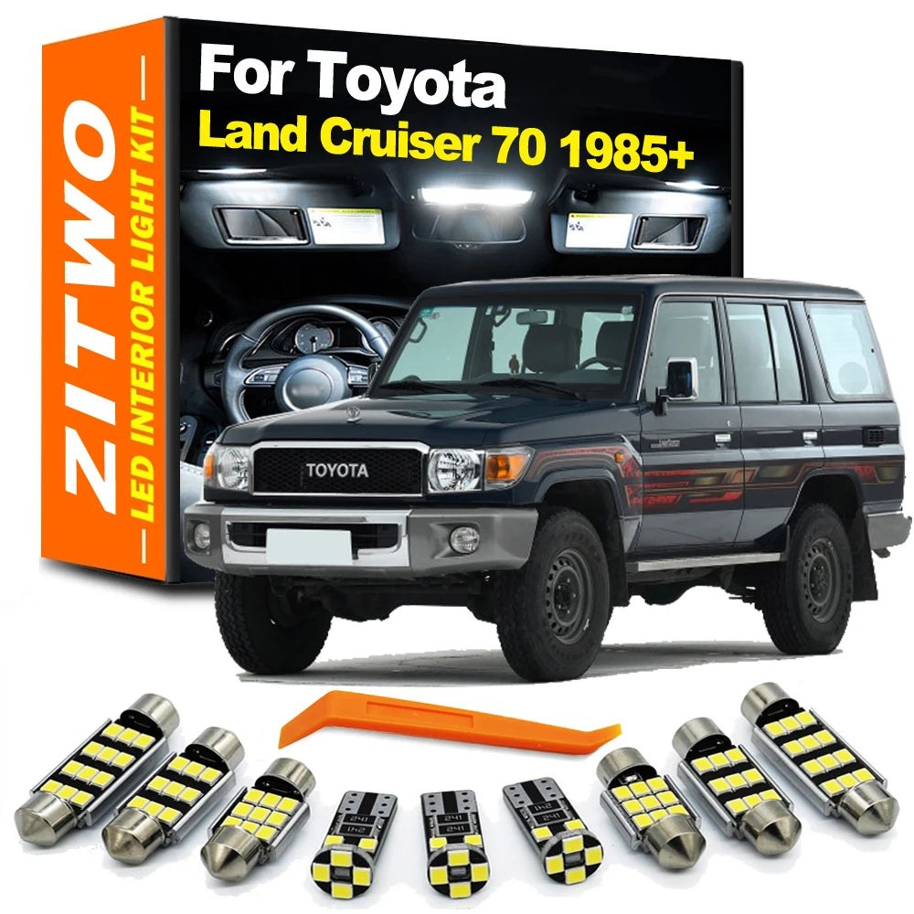 ZITWO 7Pcs For Toyota Land Cruiser 70 LC70 LC71 LC76 LC79 1985- 2018 2019 2020 2021 2022 2023 2024 LED Bulb Interior Light Kit