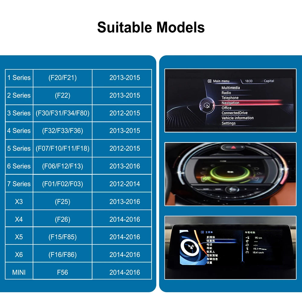 Wireless CarPlay Android Auto Interface Decoder Box For BMW 5 6 7 Series F01 F02 2013-2015 | AUTOKITSHOP