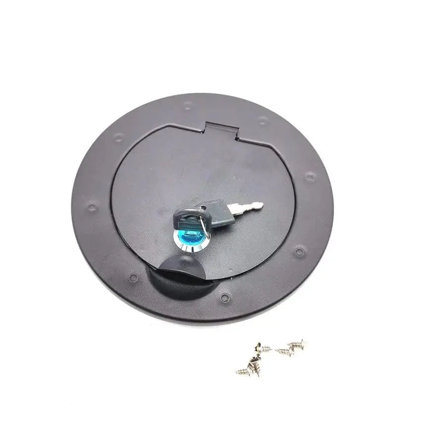 For 07-18 Jeep Wrangler JK Aluminum Gas Tank Cap Locking Fuel Filler Door Cover