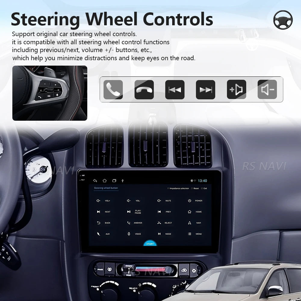 Plug and Play Android 16 Carplay Car Radio For Chrysler Grand Voyager RS 2000-2012 For Dod