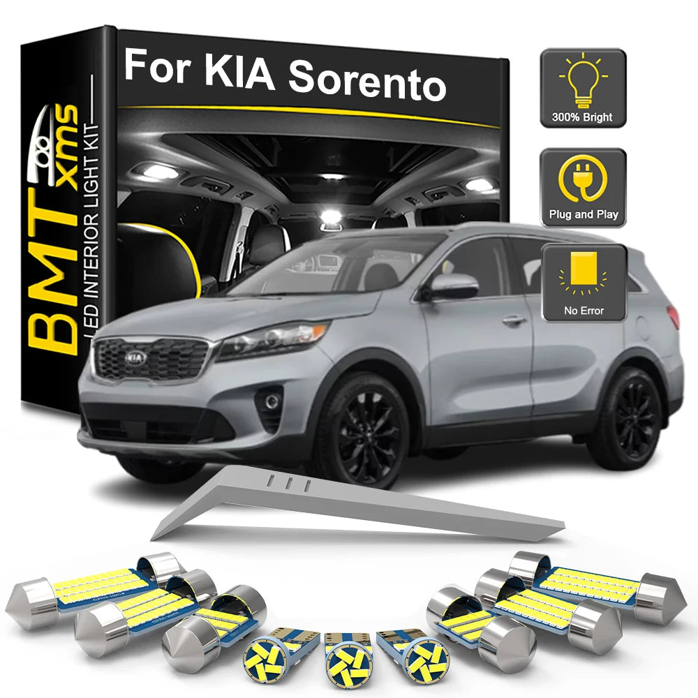 LED Interior Light Kit for KIA Sorento UM MK3 MQ4 2014-2017 - Canbus Dome Map Door Trunk Bulbs | AUTOKITSHOP