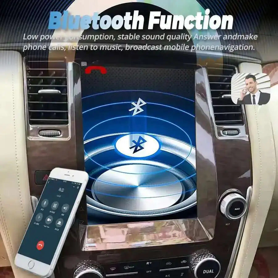 13.8inch Android 15 Touch Screen Car Radio For Nissan Patrol Y61 Y62 GPS Carplay Car Multi | AUTOKITSHOP