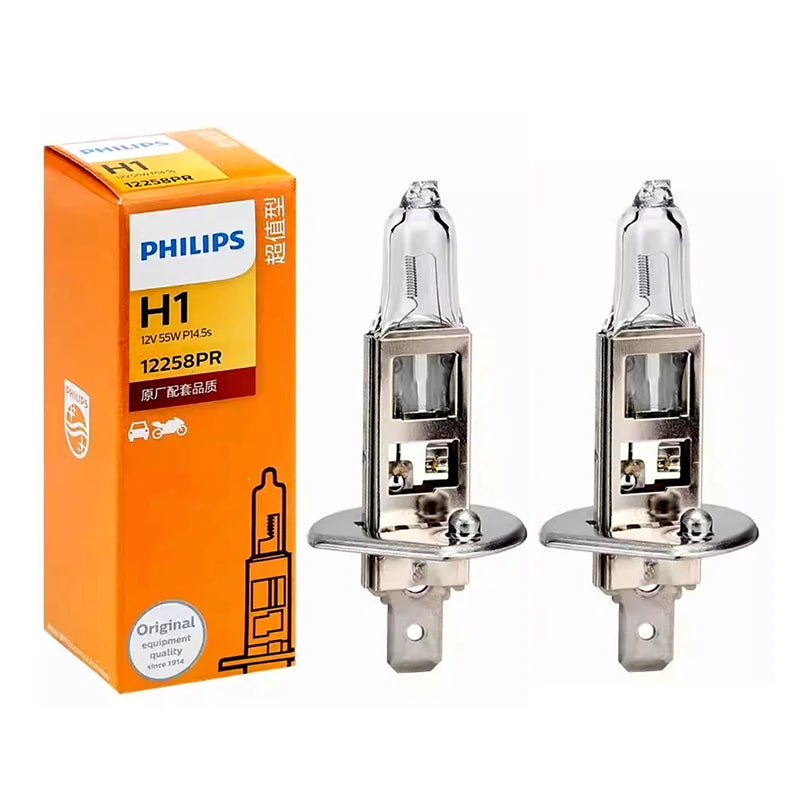 Philips Vision H1 12V 55W P14.5S Original Car Halogen Headlight 3200K Standard Auto Replac