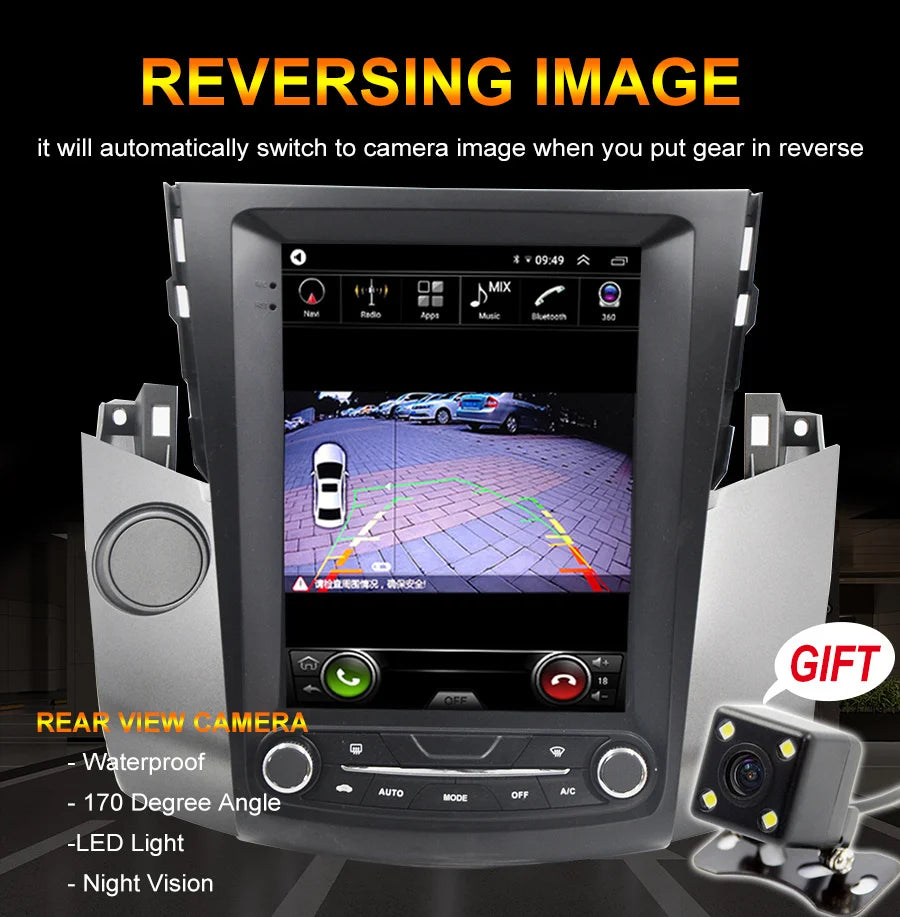 10.4" Touch Screen Car Radio For Toyota RAV4 Rav 4 2008-2010-2011 Android 14 Car Multimedi