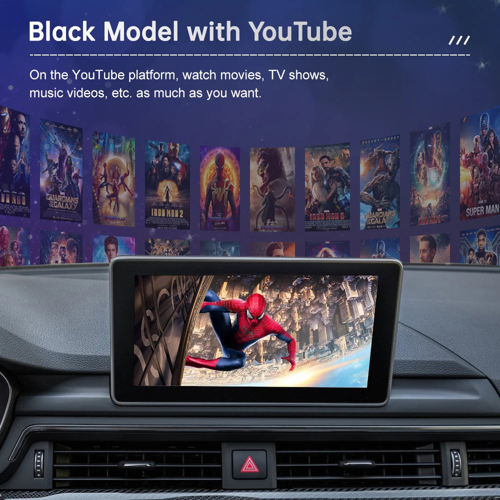 Road Top Wireless Carplay for Audi A4 A5 2016-2019, Support Android Auto AirPlay Mirroring