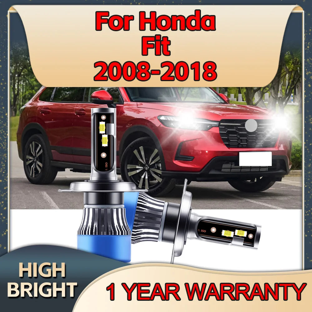 Led Headlight H4 Car Light Bulb 30000LM Lamp For Honda Fit 2008 2009 2010 2011 2012 2013 2