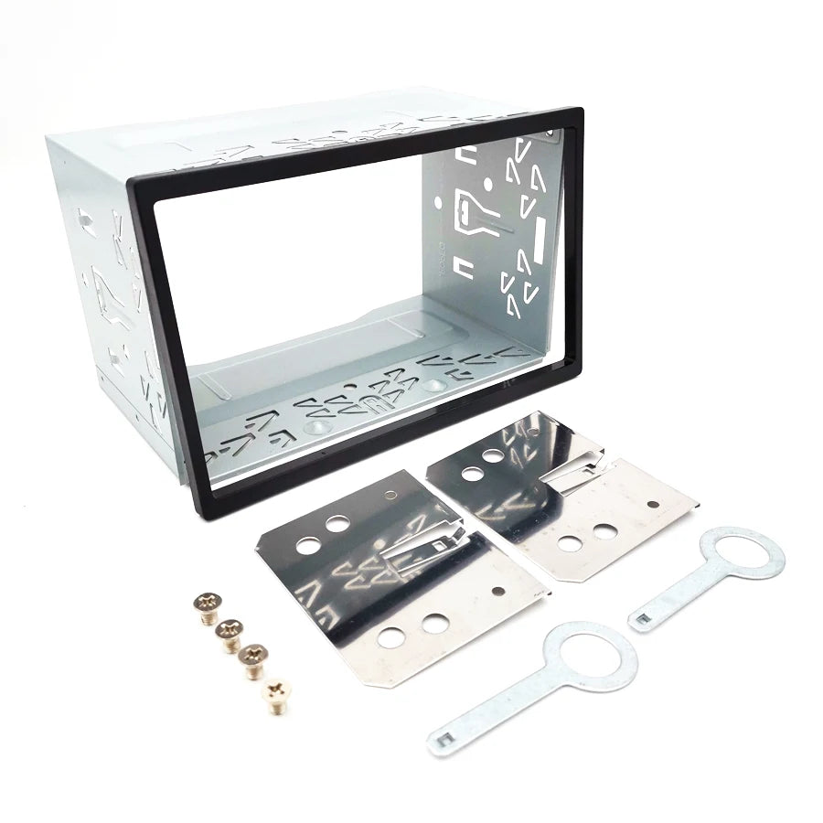 Universal 2DIN Metal Fascia Mounting Dash Kit for Car Radio DVD Stereo Installation Frame