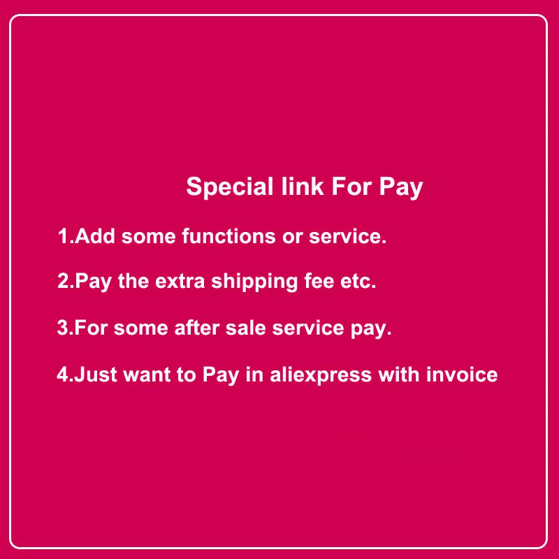 1 Special Link for Our Customers to pay the extra fee for Panamera fiber optic box