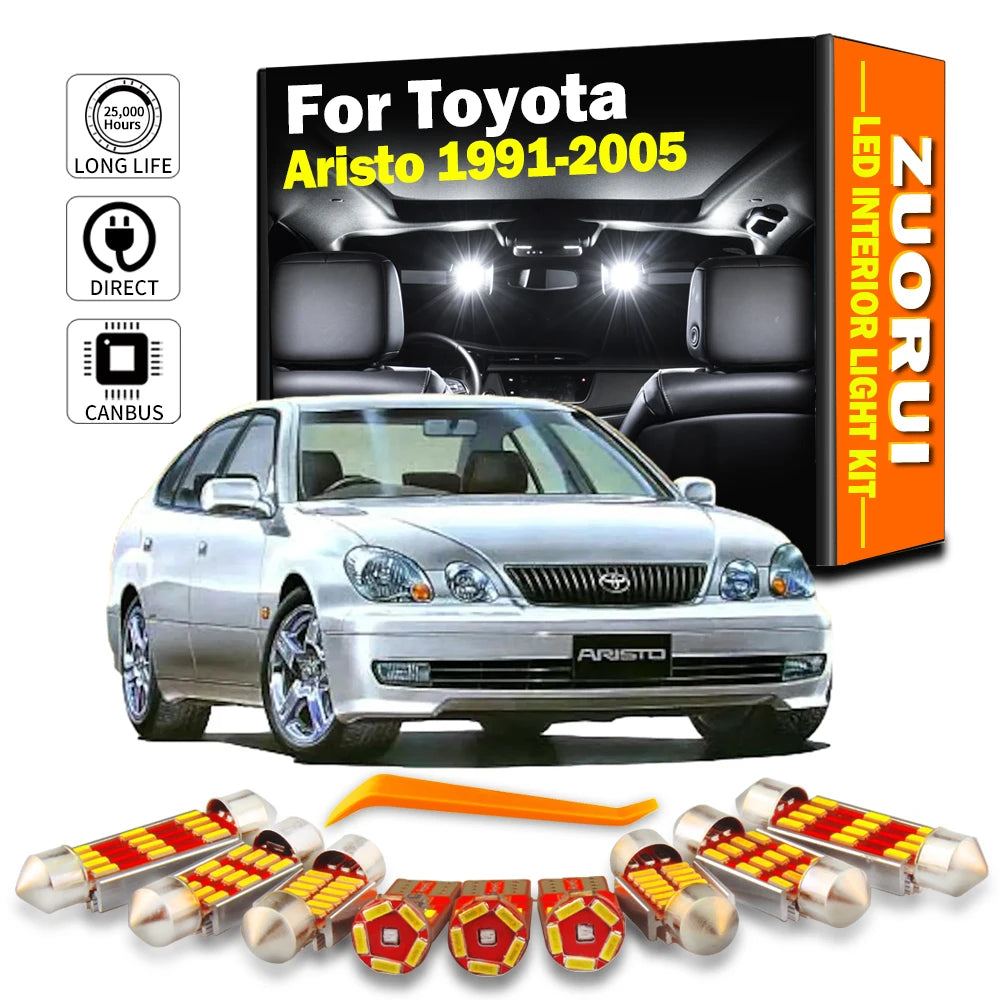 LED Interior Light Kit for Toyota Aristo 1991-2000 - Canbus Dome Map Door Trunk Bulbs | AUTOKITSHOP