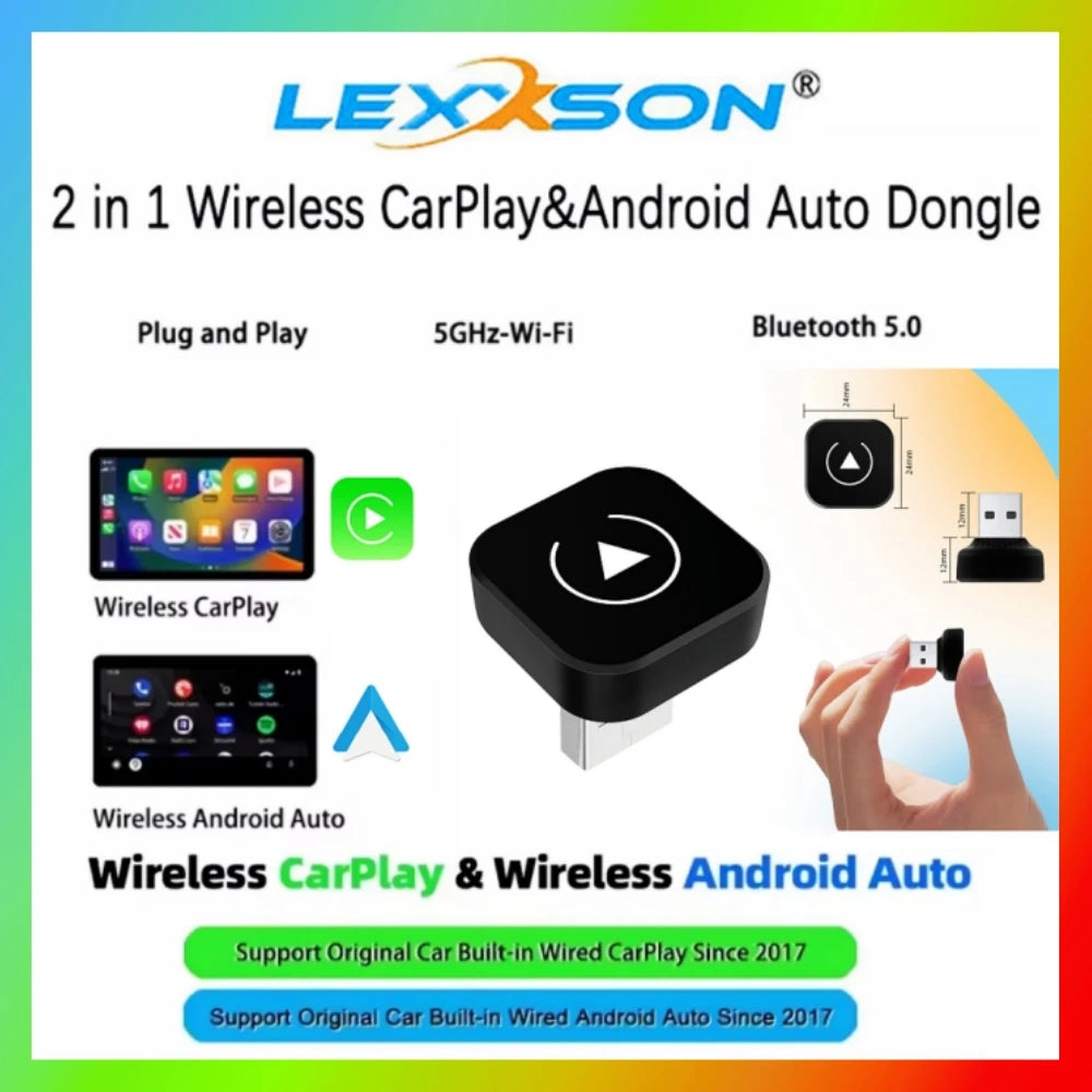 Wireless Carplay Adapter Android Auto Wireless Smart Dongle 2in1 For For MG ZS EV MULAN MG | AUTOKITSHOP