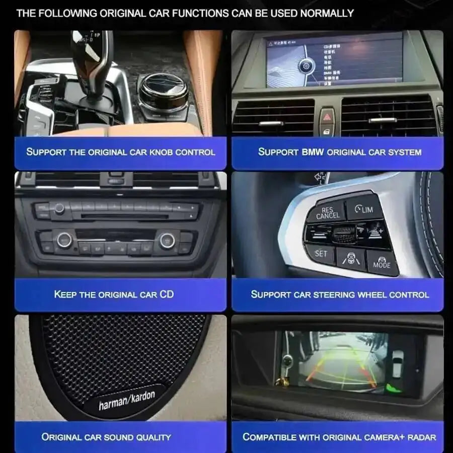 12.3" Android Screen For BMW X5 E70 2007 2008 2009 Car Radio Carplay Multimedia Video Play