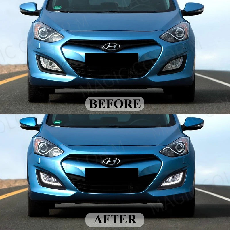 For Hyundai Elantra GT I30 2012 2013 2014 2015 2016 DRL Fog Covers Daytime Running Lights  | AUTOKITSHOP