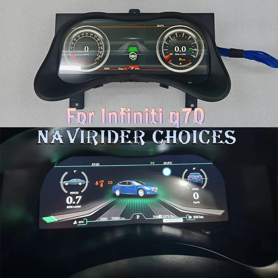 CockPit Upgrade Smart Cluster For Infiniti Q70 Q70L M25 M35 M37 M56 2013-2020 12.3 Inch LC