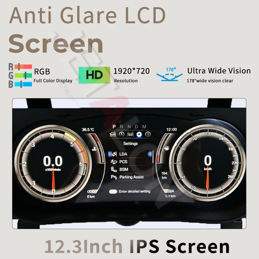2026 Update Car Digital LINUX Instrument Cluster For Toyota Hilux Fortuner 2016-2024 LCD S | AUTOKITSHOP