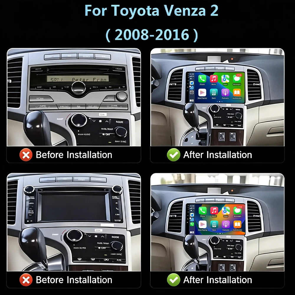 Android 16 Auto Radio For Toyota Venza 2008 2009 2010 2011 2012 2013 2014 2015 2016 4G Car